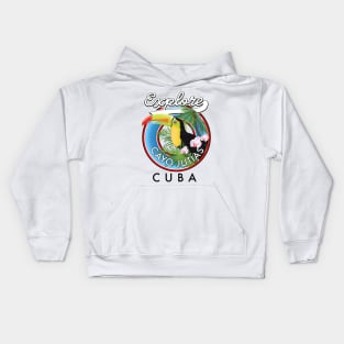 Cuba Cayo Jutías travel logo Kids Hoodie